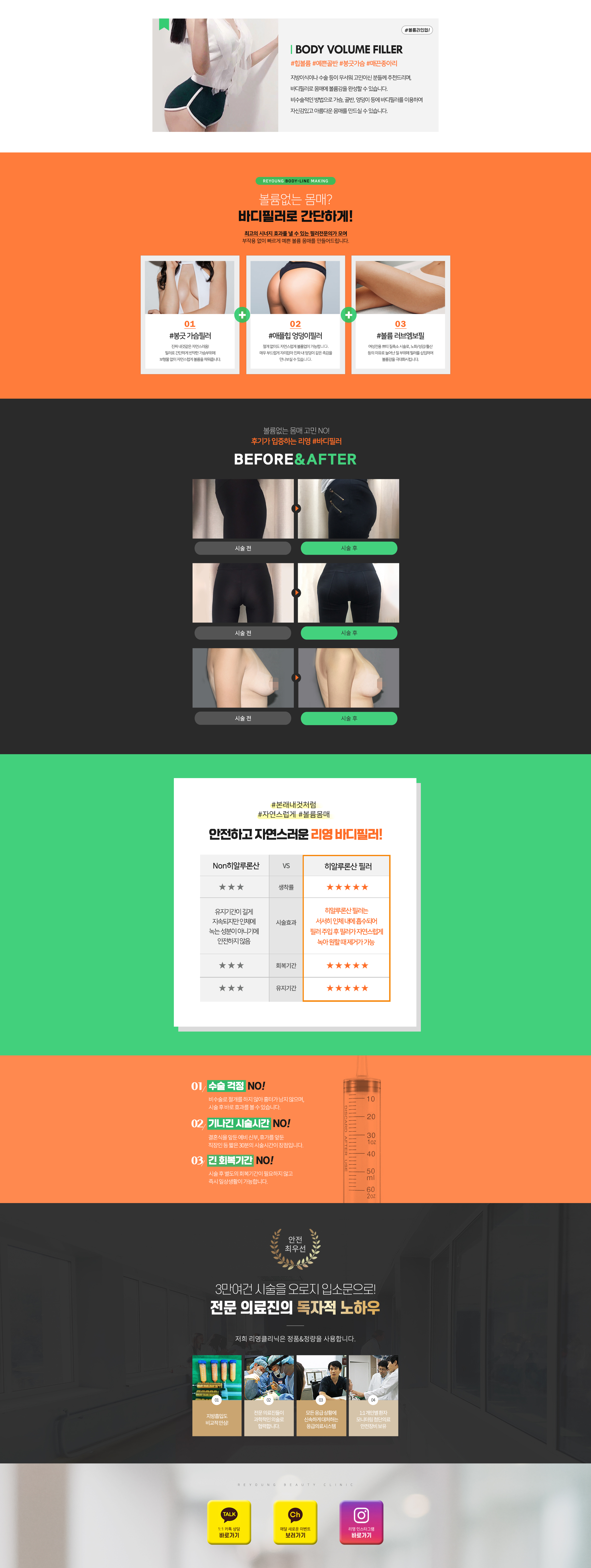 볼륨없는 몸매? 바디필러로 간단하게!